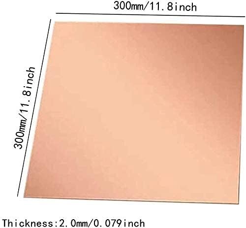 Placa Brass Placa de cobre Folha de cobre Placa de cobre roxa espessa 2. 0mm 6 Tamanhos diferentes Placa de cobre