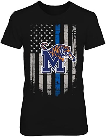 FanPrint Memphis Tigers Capuz - linha azul fina