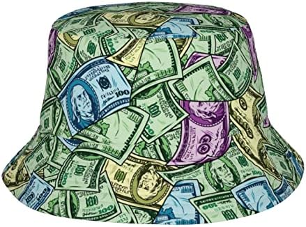 Chapéu de balde para mulheres Bills de dólar dinheiro Sun Hat Hat Outdoor Vacation Hot Summer Summer Beach Cap