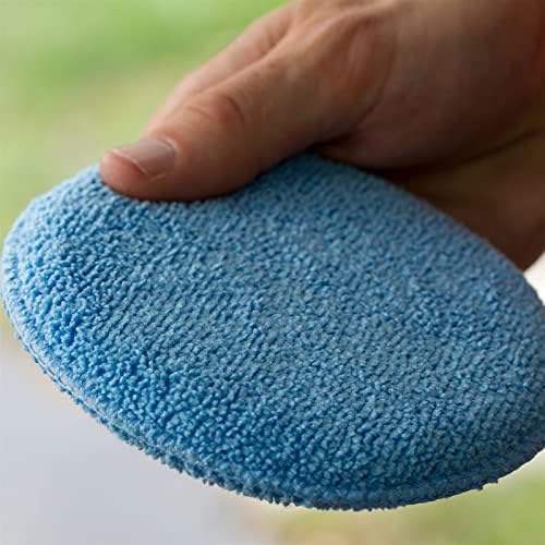 Craftman de confiança de 5 polegadas Microfiber Detalhando as almofadas Aplicadoras 6 PCs Belas de limpeza azul claro para aplicar seus produtos de cuidados e lavagem de carros especiais para acessórios de carros profissionais