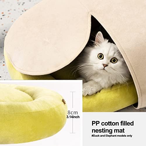 Lüzhong Pet Cat Sleeping Cedra - Chete de animais de estimação fofa com travesseiro, cama de