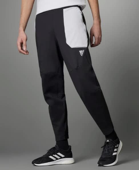 Arruel esportivo masculino da Adidas, projetado para calças premium de gameday preto/branco tamanho l