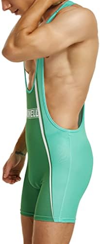 Yeahdor Mens Wrestling Singlets Boxer Jumpsuit Gymnastic Workout Fitness Bodysuit Sport Athletic Subshirts