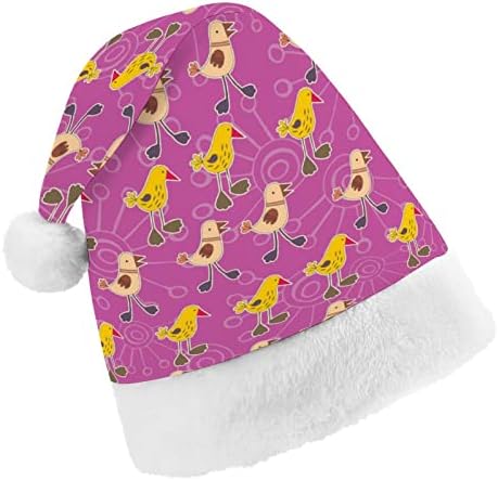 Chicks Pattern Christmas Papai Noel Hat para Red Xmas Cap Favors Favorias Festivas de Ano Novo