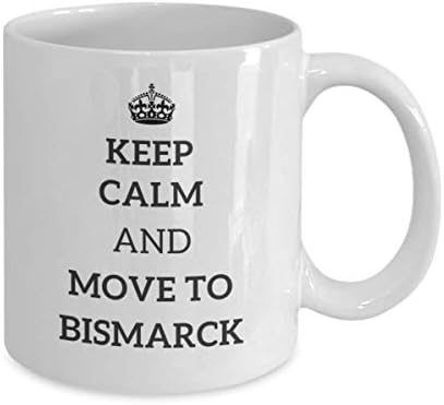 Mantenha a calma e vá para Bismarck Tea Cup Viajante Colega de trabalho Gift Gree