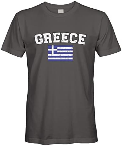T-shirt de bandeira grega de Cybertela Men Faded Greek