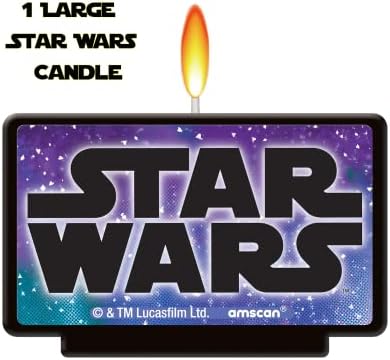 Star Wars Classic Birthday Party Supplies Pack and Favors por 12 com sabres de luz, 152 adesivos, velas de aniversário, pratos, xícaras, guardanapos, banner de aniversário e um pino exclusivo porg, por outro sonho