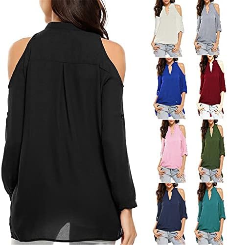 ANDONGNYWELL Women Solid Color Camise