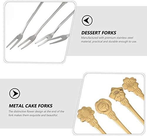 Salada de aço inoxidável de aço inoxidável Forks de aço inoxidável Conjunto: 8pcs de sobremesa bolo alimentos