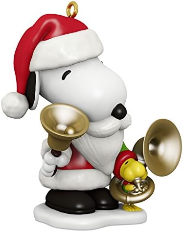 Hallmark Keepsake Ornamento de Natal 2018 do ano datado, Peanuts Spotlight on Snoopy Bell-Ringer Snoopy