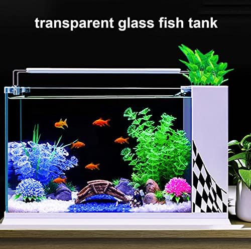 Pequenos tanques de peixes kits de partida aquário com luz LED e bomba de filtro Tanque de peixe de vidro