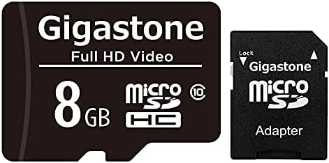 Gigastone 8GB Micro SD Card, FHD Video, Surveillance Security Came Camera Drone Professional, 80MB/S Micro SDHC