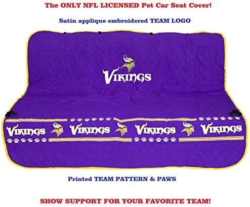Cobertura do assento do carro da NFL - Minnesota Vikings à prova d'água, não deslize, melhor capa de assento de