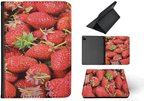 Red Strawberries Fruit Wallpaper Flip Tablet Tampa para Apple iPad Pro 11 / iPad Pro 11 / iPad Pro 11