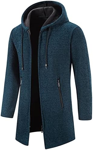 Jackets de Cardigan de suéter longo de Beuu, 2022 Novo Mens zíper maconha Slim Fit Tunic Casa