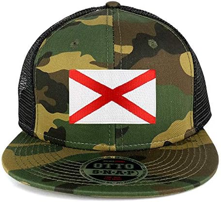 Armycrew grande tamanho XXL New Alabama State Flag Patch Camo Mesh Snapback Cap