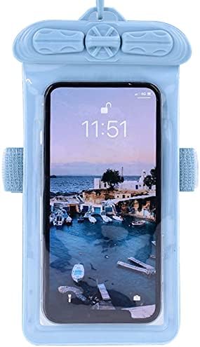 Caixa de telefone Vaxson, compatível com ZTE Blade V40 5G Bolsa à prova d'água Bolsa seca [não filme de protetor de tela] Blue