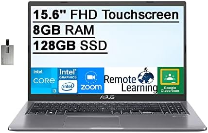 2022 ASUS Vivobook 15 15,6 FHD Laptop com tela sensível ao toque, processador Intel Core i3-1115g4, RAM