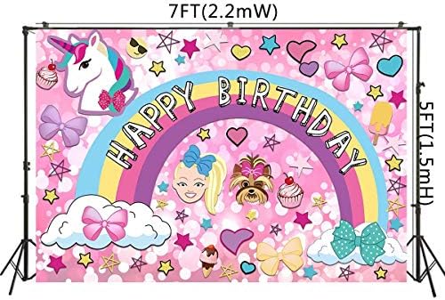 AOSTO 7x5ft Sweet Birthday Birthday Caso - Tema Unicorn Rainbow Crazy Big Girl Puppy Birthday Decors - Cartoon