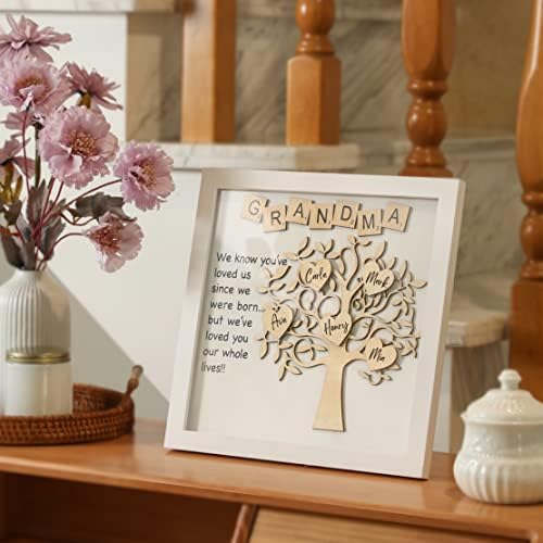 Presentes personalizados da avó Mães Mãe Presente de netos, Presente de quadro de árvore genealógica para