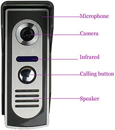 Jeonswod Intercom Doorbell 7 '' TFT LCD LCD FIDO VÍDEO SISTEMA DE TOPO DE VÍDEO DE VÍDEO MONITOR INGOL