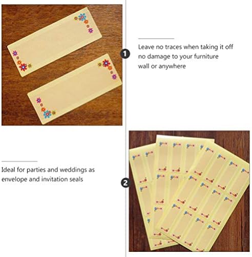 Adesivos de flor de nuobester apresentam etiquetas adesivos de papel 24pcs lençóis de vedação de papel rótulo de