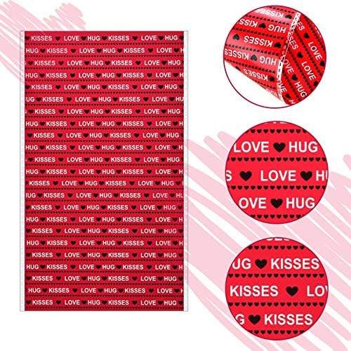 100 peças Valentine Candy Sacos 5,9 x 9,8 polegadas Sacos de guloseimas de celofane de celofane