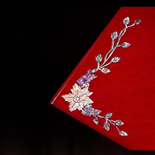 Caixa de jóias retro de luxo chinesa Caixa de jóias leves de luxo de madeira Brincos de pulseiras anéis de jóias