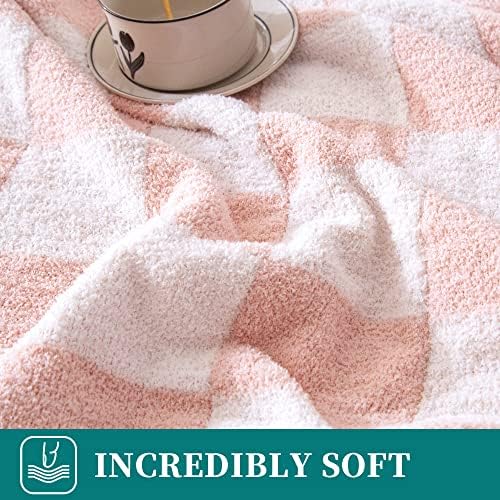 Searoomy arremesso de cobertor Pedido de xadrez macio macio macio macio reversível manta de arremesso