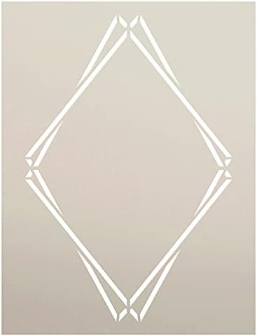 Estêncil de moldura geométrica de diamante duplo por Studior12 - Selecione Tamanho - EUA Made - Craft