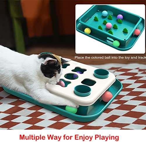 Autons Cat Toy Puzzle Puzzle Balls Feer para perseguição interativa de gato interativo para se exercitar,