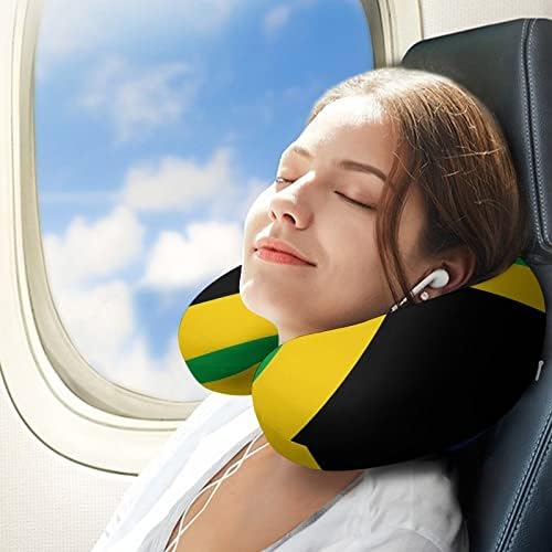 Bandeira da Jamaica Travel Neck travesseiro Memória de espuma de espuma Cubro de cabeça Sleeping Support