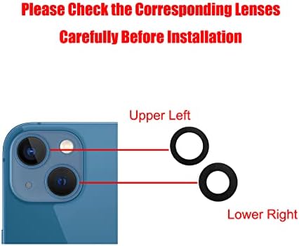 2pcs/ defina a lente da câmera traseira substituição para iPhone 13/ iPhone 13 Mini, anti-lente Scratch