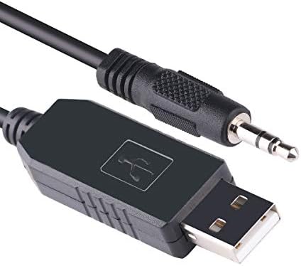 6ft USB RS232 a 3,5 mm AJ Cabo de programação de áudio de áudio 5V TTL UART Cabo para Windows, Linux