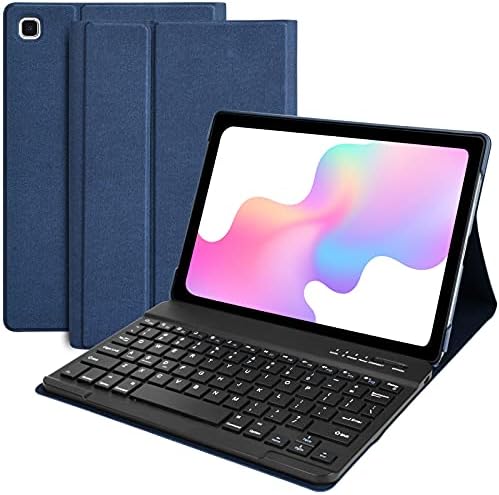 Caixa de teclado Fuwang para o modelo Samsung Galaxy Tab A7 10.4 2020, capa de suporte leve fino com