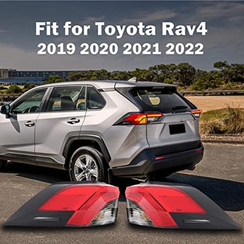 Conjunto da luz traseira senshine para Toyota RAV4 Acessórios 2019 2020 2021 Freio Lâmpada traseira de lâmpada de lâmpada de oe estilo rubi lanternas traseiras de arnês