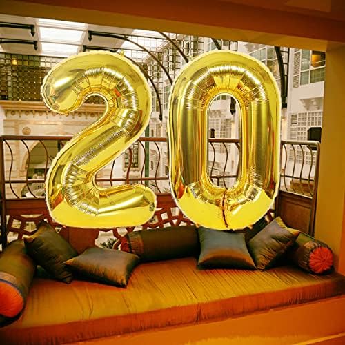 Qweqwe ouro número 41 balões 40 Número de papel alumínio balão de 41º aniversário Balões de balões 41 hélio grandes