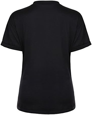 T-shirt tops para feminino casual de manga curta camisas elegante blusa de verão