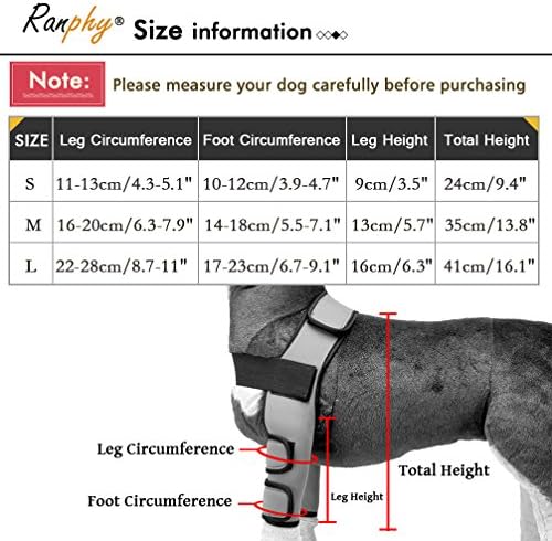 Ranphy Dog Recovery Sleeve Sleeve Canino Praça da perna do cotovelo Protetor de cotovel