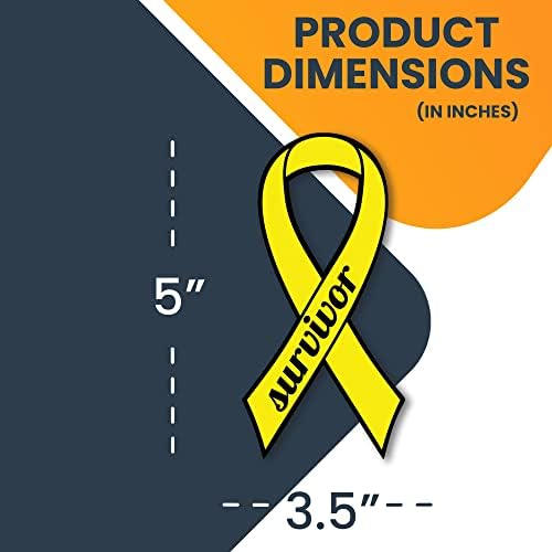 Magnet Me Up Support Bladder Cancer Sobrevivente Decalque de ímã de fita amarela, 3,5x7 polegadas, ímã automotivo
