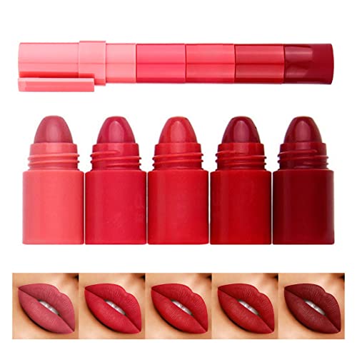 WGUST Hidratante Lip Gloss 5 Cores Lipstick Popular Lips impermeável Lip brilho de alto impacto Lipcolor