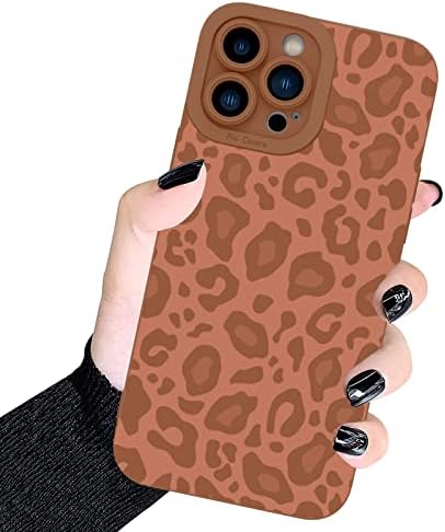 Kanghar Case Compatível com iPhone 13 Pro Max, design de leopardo preto, capa de proteção de protetor robusta