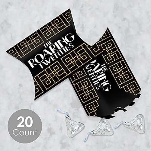 Big Dot of Happiness Roaring 20's - Favor Gift Boxes - 1920S Art Deco Jazz Party Petite Pillow Caixas - Conjunto