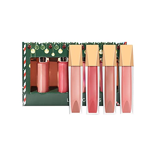 MAGUE COREANA LIP PLUMPER MATtes Lip Gloss Set Caixa de presente de Natal 4 cores impermeabilizada Lip Gloss