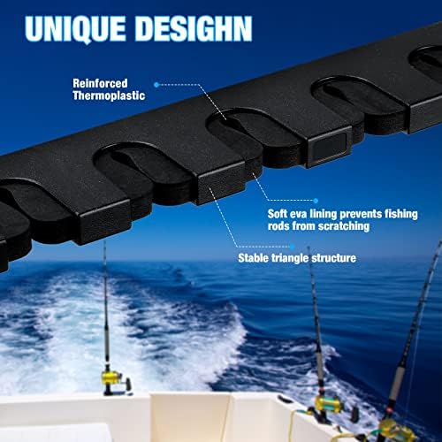 Jexine 8 pacote de pesca horizontal Os suportes da haste de 15 polegadas de parede montados na parede rack