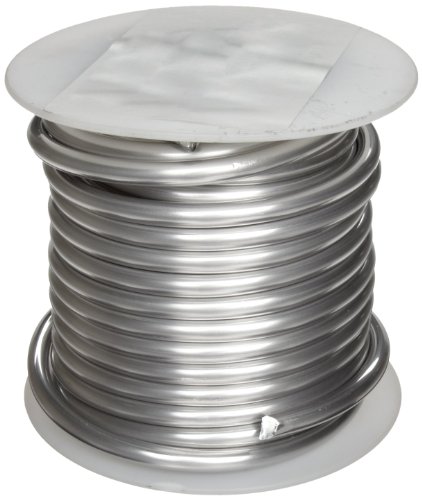 Alumínio 1100 arame, recozido, bobo de 1 lb, 18 awg, 0,04 de diâmetro, comprimento de 995 '
