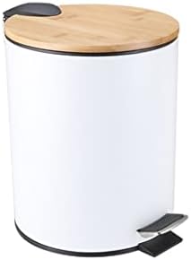 N/A 3/5L de lixo de giro de madeira pode lixo de lixo lixo Organizador do recipiente para o escritório da cozinha do banheiro