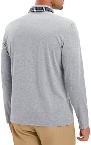 Camisetas de pólo de elitespirit massas de colisão curta camisas de golfe de colarinho casual com bolso com bolso