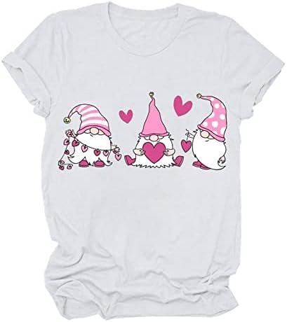Túdos de túnica do Dia dos Namorados para mulheres Gnomos fofos Imprimir camiseta