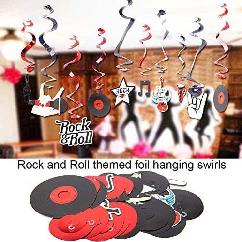 Rock and Roll Birthday Party Decoration Rock Star Foil Redeir